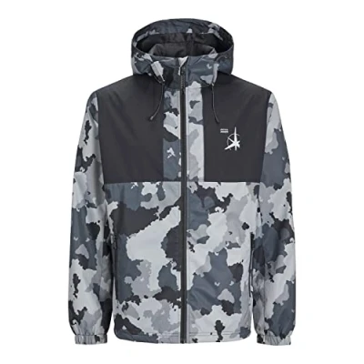 Afbeelding van Jack &amp; Jones Jcofilo Light Jacket Windjack, Heren, Maat: Medium, Asphalt
