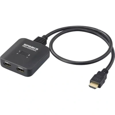 Afbeelding van SpeaKa Professional SP HDMIBS 100 HDMI switch 2 + 1 poorten Bidirectioneel bruikbaar 7680 x 4320 Pixel