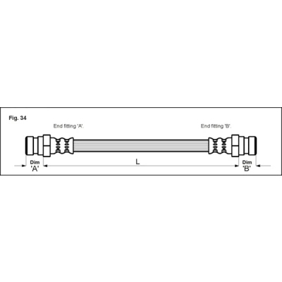 Afbeelding van METZGER 4111151 Remslang 284mm F10 x 1