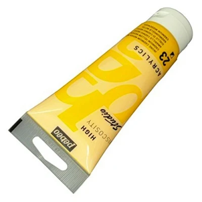 Afbeelding van Pébéo Acrylic Fine Studio Acrylics acrylverf voor kunstenaars verf professionals en beginners lichtgevende gepigmenteerde kleur cadmiumgeel, medium imitatie 100 ml