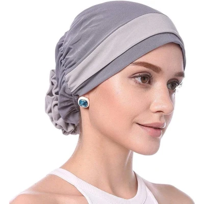 Afbeelding van Bloem Dames Tulband Chemo Kanker Cap Hoofddoek Moslim Hoofddeksel