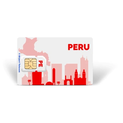 Afbeelding van Simkaart Peru 10GB Data + 500 Locale Belminuten Prepaid Met Snel 4G/5G Internet En Bellen Op Reis In Zuid Amerika Airport Telecom
