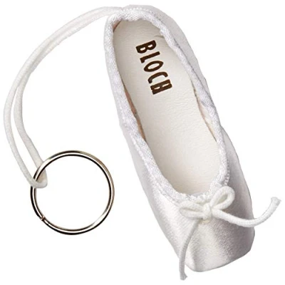 Afbeelding van Bloch Unisex Adult Standard Mini Pointe schoen sleutelhanger, wit, one