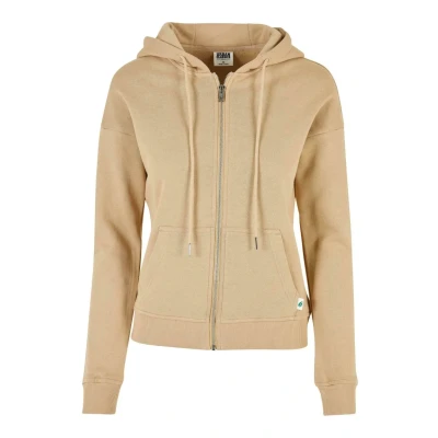 Afbeelding van Urban Classics Sweater met rits, Dames, Maat: 5XL, Unionbeige