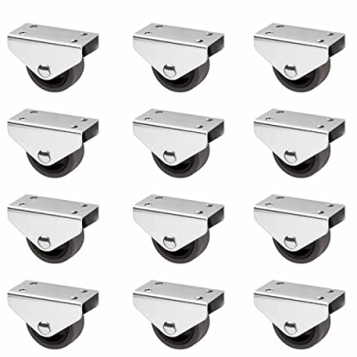 Afbeelding van SOTECH Set van 12 Kastwielen PASSAU (Ø 40 mm, voor onderbouwmontage, donkergrijs) Meubeltransportwiel, stil en vloervriendelijk, Ideaal bedkasten vloerladen