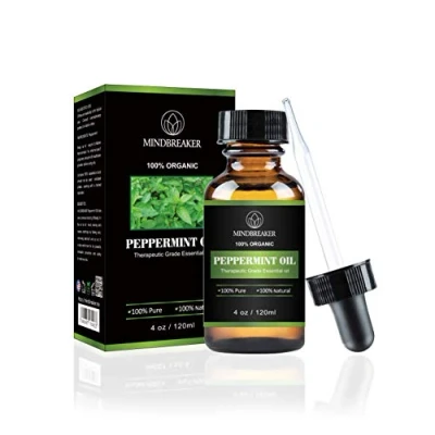 Afbeelding van Pepermunt etherische olie, 100% pure organische en natuurlijke pepermuntolie van therapeutische kwaliteit voor diffuser, ontspanning, haar lichaamsmixen 120 ml (4oz) (Pepermunt olie)