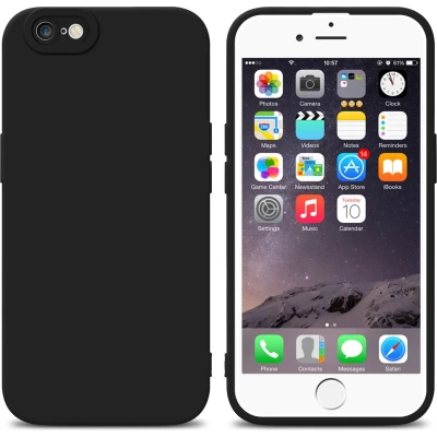 Afbeelding van Cadorabo Hoesje geschikt voor Apple iPhone 6 PLUS / 6S in FLUID ZWART Beschermhoes TPU silicone Cover Case