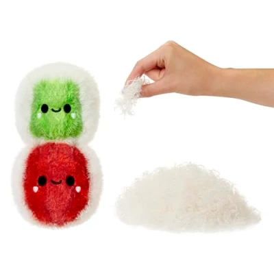 Afbeelding van Fluffie Stuffiez Holiday Snowman Klein Pluche Verzamelobject Verrassende Onthulling Uitpakken Knuffelbaar ASMR Zacht Fidget, DHZ, Bont Trekken Voor Kinderen van 4+ en Verzamelaars