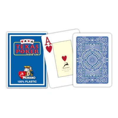 Afbeelding van Modiano poker speelkaarten blauw 2 index