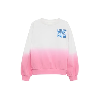 Afbeelding van s.Oliver MIT Print UND Farbverlauf Sweater voor kinderen, Maat: 104/110, Weiß