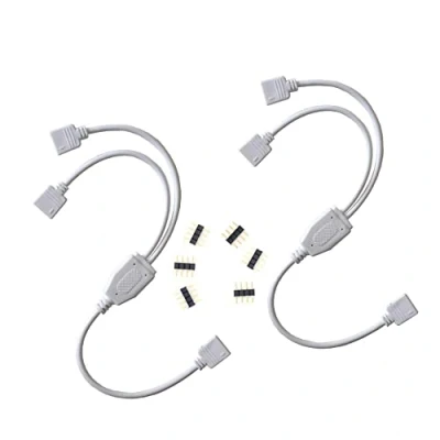 Afbeelding van WANGCL 2 STKS LED Strip Splitter Kabel 4 Pin RGB 1 tot Poorten Controller Connector voor 5050 3528 2835 Wit
