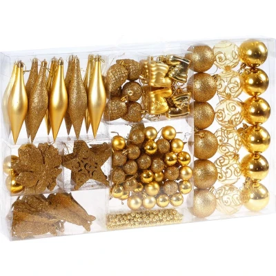 Afbeelding van Casaria Kerstballen goud 102 stuks.