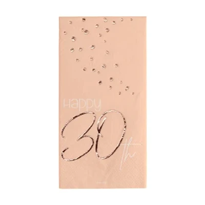 Afbeelding van Folat Servetten 30 jaar Elegant Lush Blush (10 stuks)