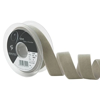 Afbeelding van Berisfords Fluwelen lint, kaki, 4 x 3 inch