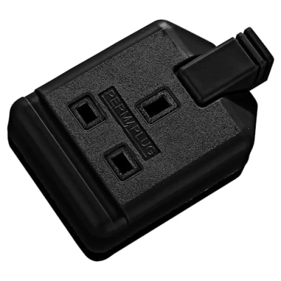 Afbeelding van Masterplug ELS13B 01 Heavy Duty Single Socket Trailing Socket, zonder stekker en kabel, 13 Amp, zwart