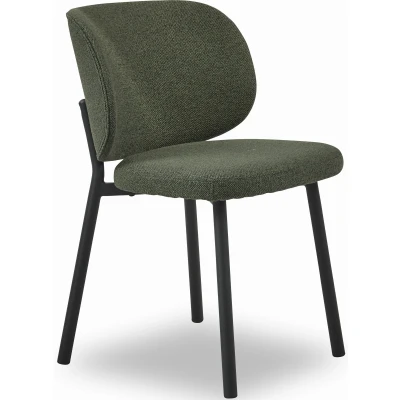 Afbeelding van Eetstoel Ranum in groen boucle teddy stof