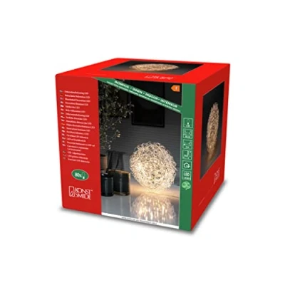 Afbeelding van Konstsmide metaaldraad bal (Ø25 cm) (80 LED)