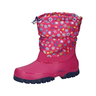 Afbeelding van Spirale girl Maja Snowboots, Fleece Voering met Isolerend Schuim, Verstelbare Veterkraag, Fuchsia, 26