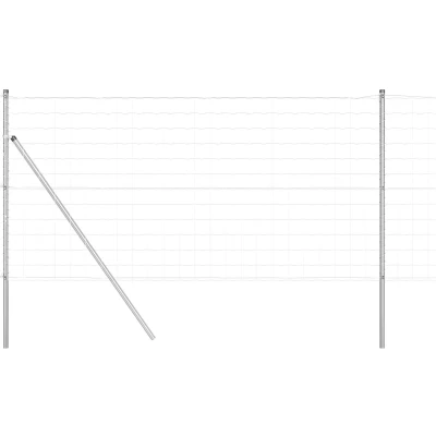Afbeelding van vidaXL Euro Fence met 13 palen 1.2x25 m Gegalvaniseerd staal