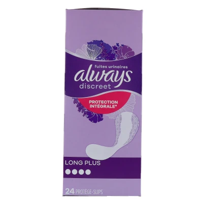 Afbeelding van 4x Always Discreet Long+ Inlegkruisjes Urineverlies 24 stuks