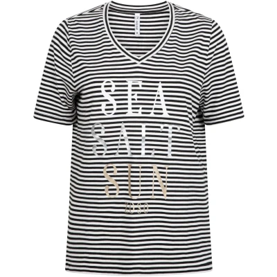 Afbeelding van Zoso T shirt Merel 253 Black/white Dames Maat L