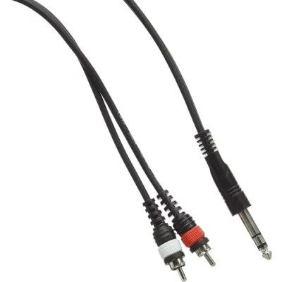 Afbeelding van Stagg SYC3/PS2CM E 6.3 mm TRS jack 2x RCA kabel 3 meter