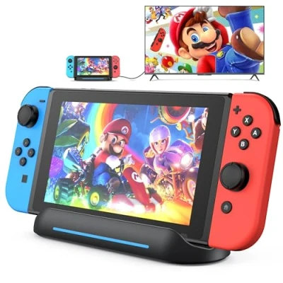 Afbeelding van RREAKA 5 in 1 Switch Dock for Nintendo OLED TV Adapter Docking Station with HDMI USB 3.0 Port Type C Charging Connectors Travel Base Portable Hub Stand