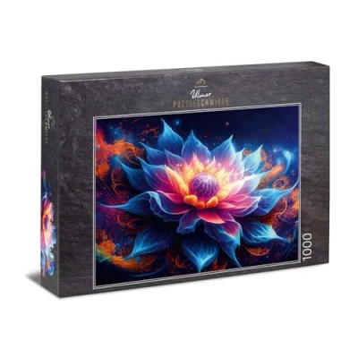 Afbeelding van Ulmer Puzzleschmiede 1000 stukjes puzzel &quot;Lotus Nova&quot;, de fantastische lotusbloem in het universum, opvallende voor volwassenen uit puzzelcollectie kleuren &amp; fantasy, kwaliteit Made