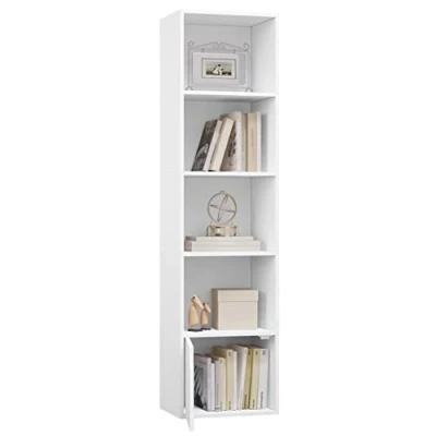 Afbeelding van eSituro boekenplank wit open boekenkast rek kinderkamer staand stoere met deur plank voor woonkamer slaapkamer kantoor