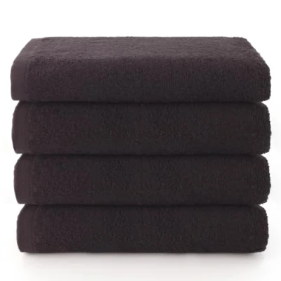 Afbeelding van Top Towel Plus badhanddoeken 4 gezichts of bidhanddoeken 30 x 50 cm 100% katoen zwart