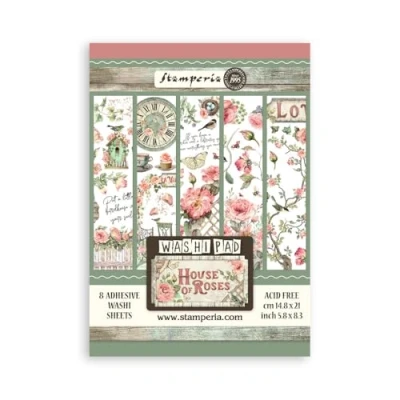 Afbeelding van Stamperia House of Roses A5 Washi Pad (8pcs) (SBW18)