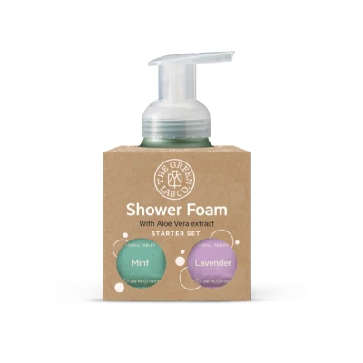 Afbeelding van The Green Lab Co. Starter Set Doucheschuim Lavendel &amp; Munt 3ST