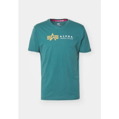 Afbeelding van Alpha Industries Label Tshirt print, Heren, Maat: XXL, Force green