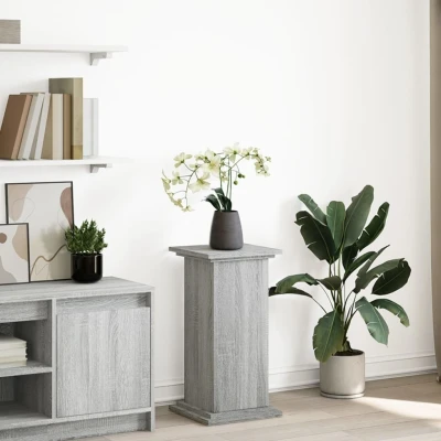 Afbeelding van vidaXL Sokkel met opbergruimte 31x30x60 cm bewerkt hout grijs sonoma