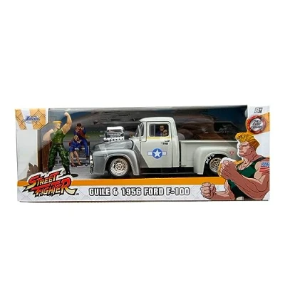 Afbeelding van JADA TOYS Street Fighter 1956 Ford pick up met Guile figuur Kant en klaar model Personenauto (model)