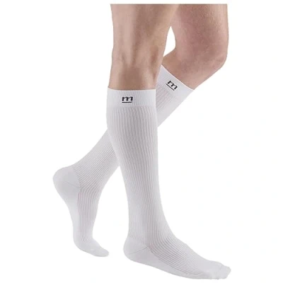 Afbeelding van medi mediven active compressiekousen Compressie kniekousen met hielversterking KKL 2 Wit Maat: IV Gesl. kant Kort