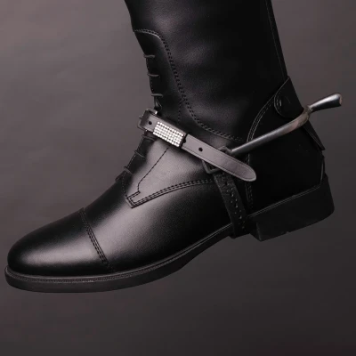 Afbeelding van Harry&#039;s Horse Sporenriempjes Broque Zwart/Zilver