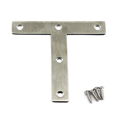 Afbeelding van (6 stuks) 120x120x2mmHoek Connector Hoek Beugels (Dikte 2mm) Roestvrij Staal T Vorm Brace Met Schroeven