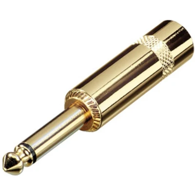 Afbeelding van REAN NYS224AG 6,35mm Jack (m) connector metaal verguld 2 polig / mono