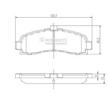 Afbeelding van Nipparts Remblokset J3601053