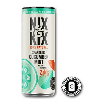 Afbeelding van Nix &amp; Kix Cucumber Mint Blik 24 x 250 ml