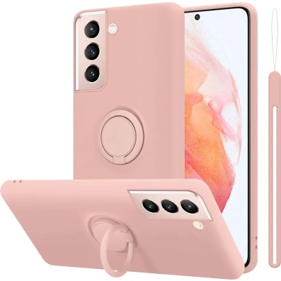 Afbeelding van Cadorabo Hoesje geschikt voor Samsung Galaxy S22 in LIQUID ROZE Beschermhoes van TPU silicone Case Cover met ring