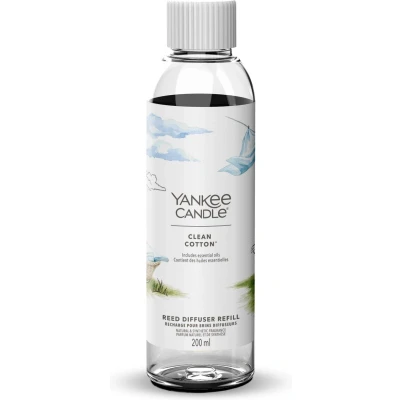 Afbeelding van Yankee Candle Signature Reed Diffuser Navulling Schoon Katoen 200ml Tot 12 weken geur voor vrouwen
