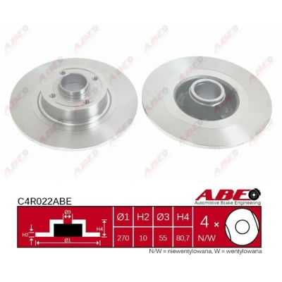 Afbeelding van ABE Remschijven C4R022ABE