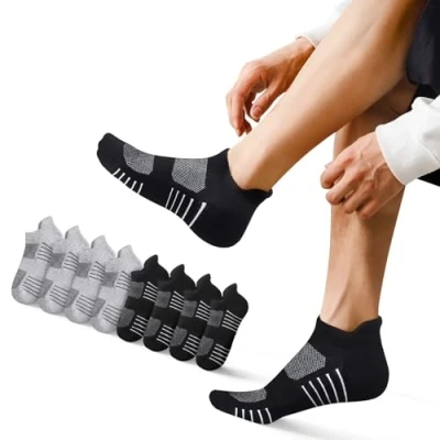 Afbeelding van EKSHER Sneaker Sokken Dames 35 38 Schwarz Kurz Grau SportSokken SneakerSokken LaufSokken TennisSokken HerenSokken Anti Schweiß Running Socks Atmungsaktive Baumwolle Strümpfe