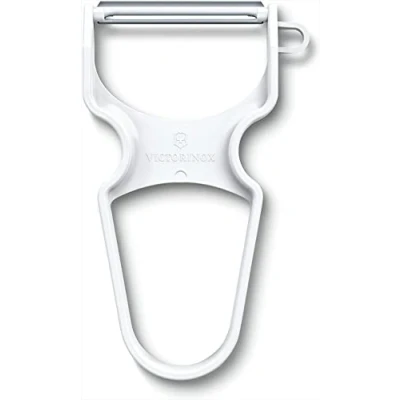 Afbeelding van Victorinox, 6.093, Kitchen Utensils, Sparschäler, Extra scharfe Klinge, mit geradem Schliff, Kunststoff Griff, Weiss, Made in Switzerland, Spülmaschinengeeignet