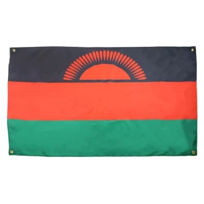 Afbeelding van AZ FLAG Malawi vlag 150 x 90 cm met 4 ogen, paviljoen voor balkon of muur