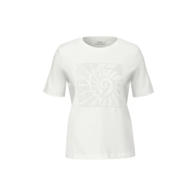 Afbeelding van Cecil MIT Schmucksteinen Tshirt print, Dames, Maat: XXL, Weiß