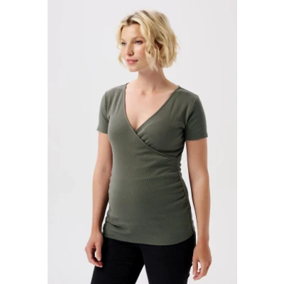 Afbeelding van Voedings t shirt Sanson Olive XS