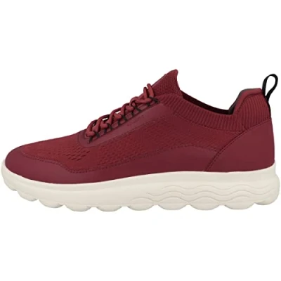 Afbeelding van Geox U Spherica Sneakers laag, Heren, Maat: 45, Dark red Textiel/ synthetisch
